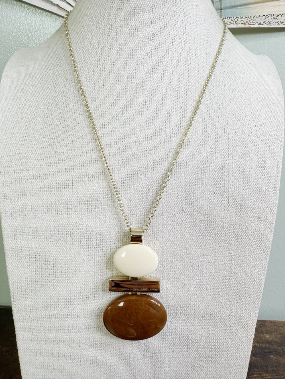 Avon 1976 POLISHED OVAL Necklace Designed by S.M. Kent Chain Replacement